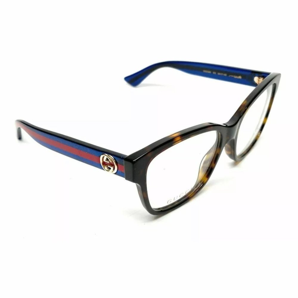 Gucci Women's Havana Blue Red Eyeglasses! - Picture 3 of 4